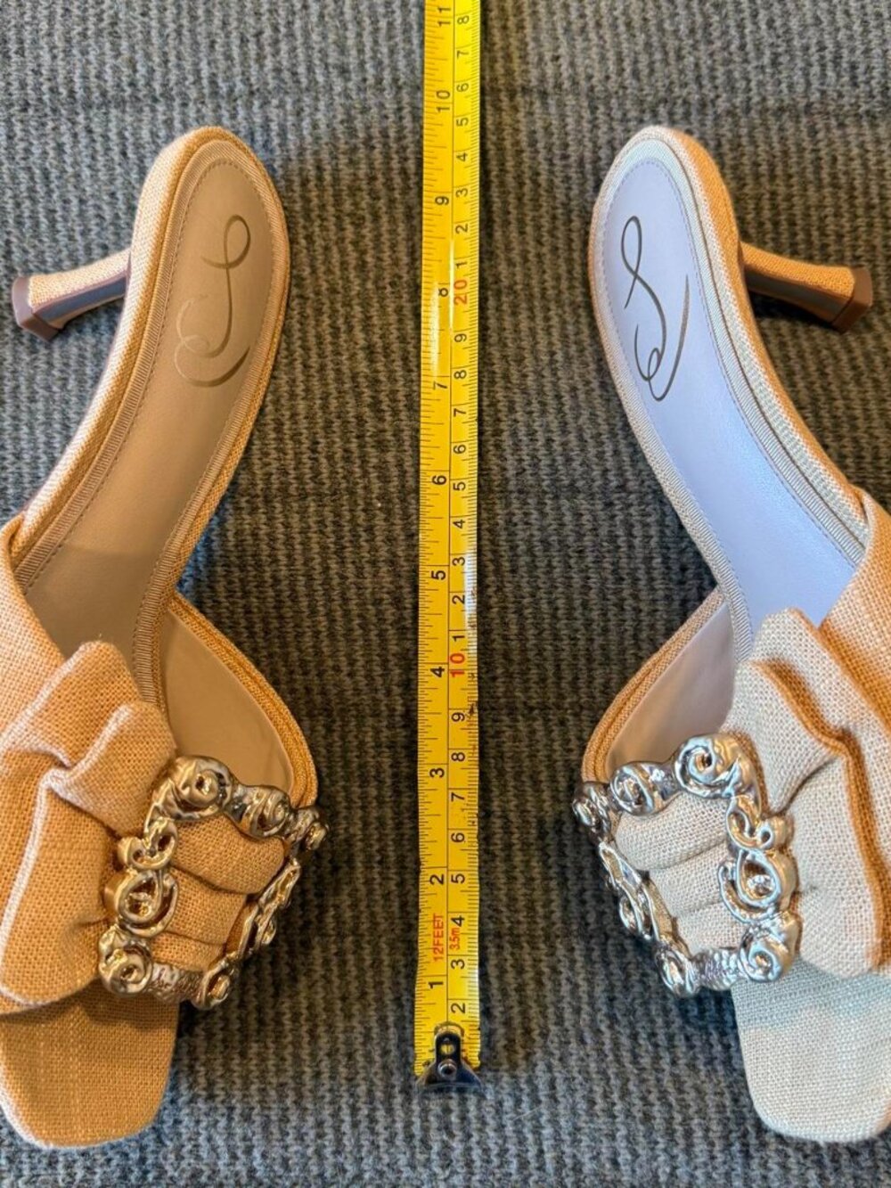 Sam Edelman Women's Tan and Cream Mules - Picture 3 of 8